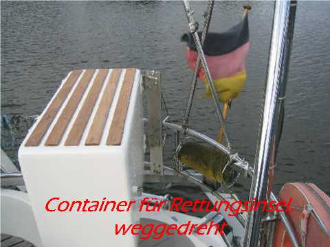 Container weggedreht