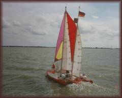 Trimaran Trixania vor Lelystad